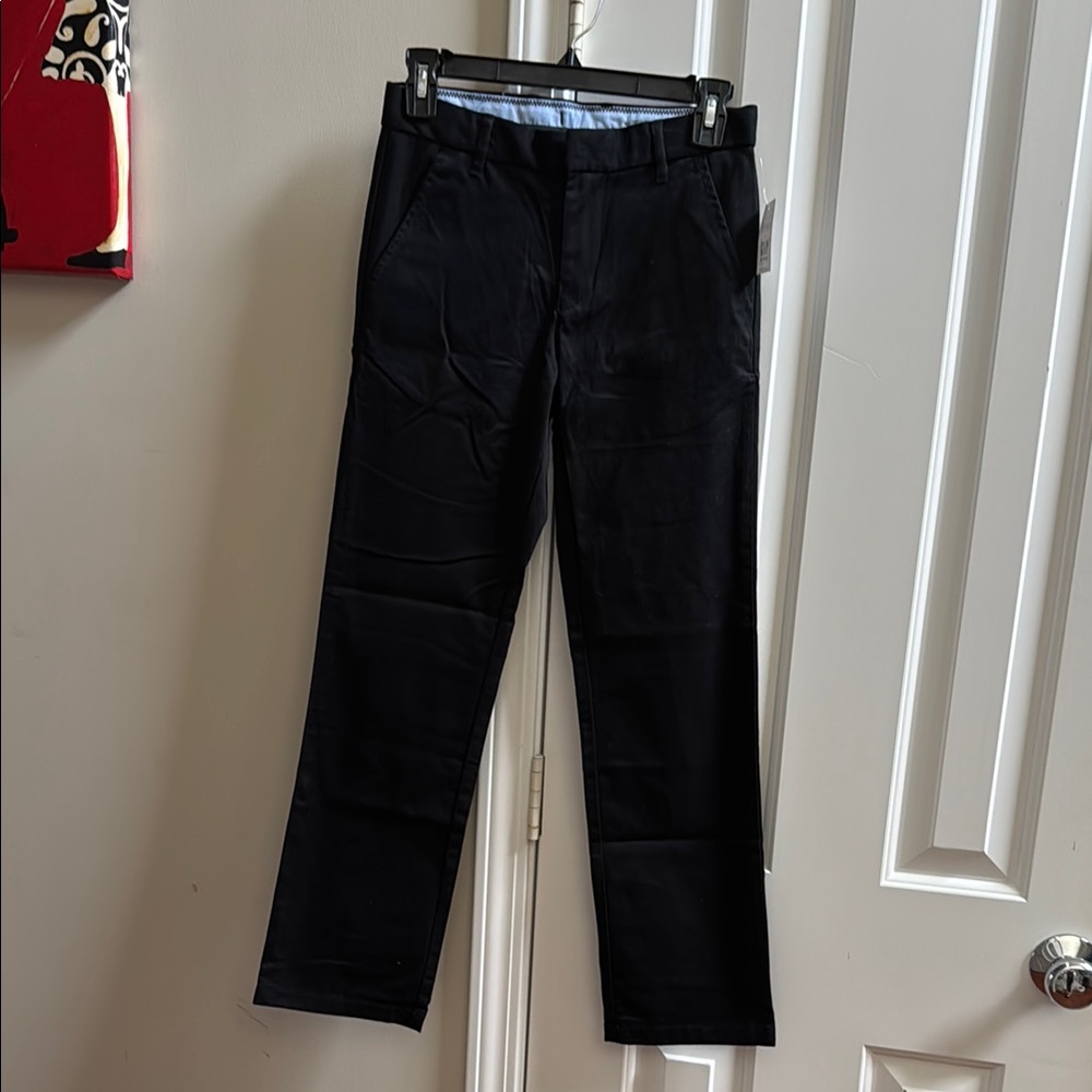 NWT!! GAP Kids Adjustable Waist Classic Black Chino Pants for School, Holidays